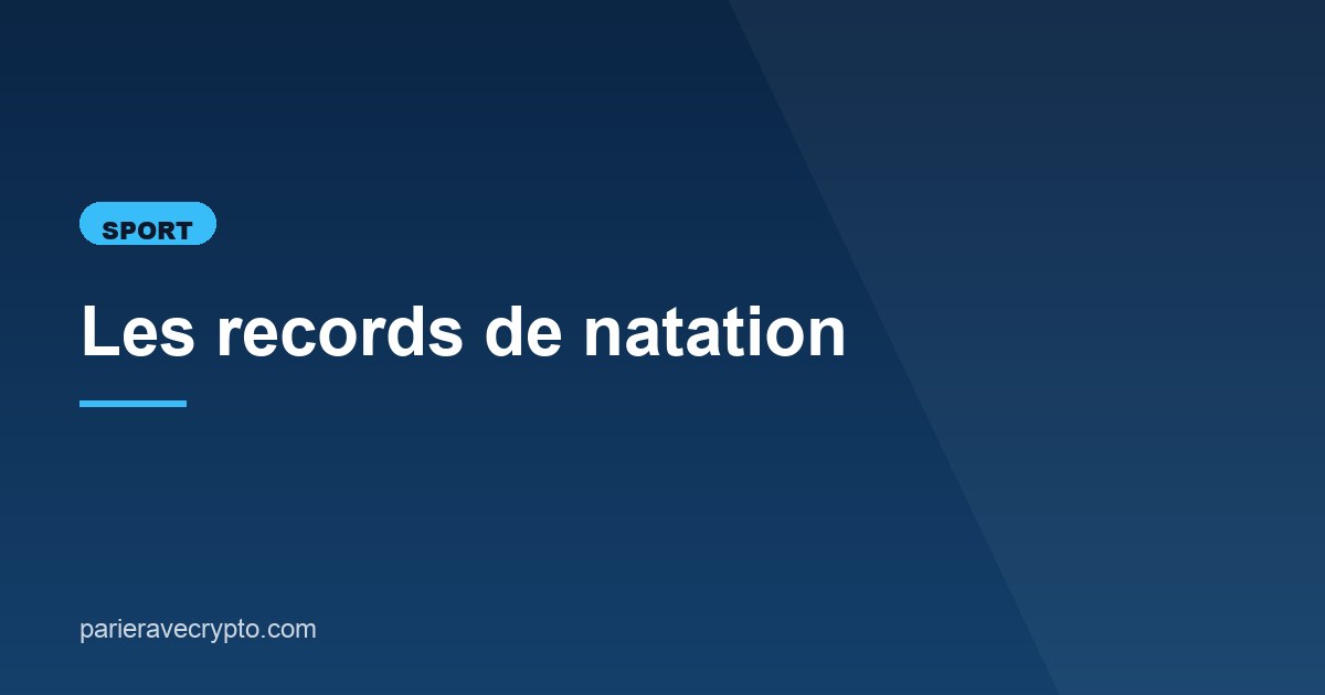 Illustration de l'article consacré aux records de natation